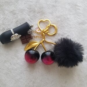 Gold and Black Cherry Key Holder